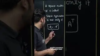 Skew Symmetric Matrix With QuickShot Math By Deepak Sir | #shorts  #cuet #maths #cuet2023
