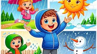 Morgens auf der Wiese mit Blumen. Die Jahreszeiten - Kinderlieder