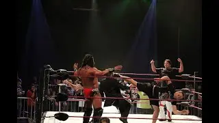 Young Bucks superkick Bill Behrens, +Air Paris Bad Attitude Superstars Of Wrestling Rome, GA 9-22-18