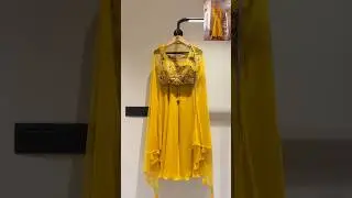 Haldi Outfit Ideas | Indo-Western Sharara Cape Set | Wedding Wear 2024 #bollywood