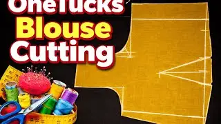 Single Dot Blouse Cutting Easy Method || One Tucks Blouse Cutting ||