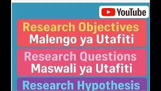 RESEARCH OBJECTIVES, RESEARCH QUESTIONS AND HYPOTHESIS