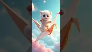 This Cat Is Flying On The Paper Plane ✈️ᯓ  ✈︎🛩️Looking So Cool #shorts #cat #viral