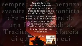 Oriana Fallaci: La delusione...