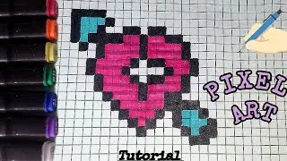 Heart ❤️🏹 Pixel Art - How to draw heart #pixel #heart