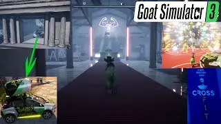 Cross Fit Kirche, Engelschweiss Energiedrink Auto, Körbe werfen - Goat Simulator 3 - 02