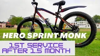 Hero sprint monk 1st service after 1.5 month | Review | Specifications | Price | Accessories #cycle