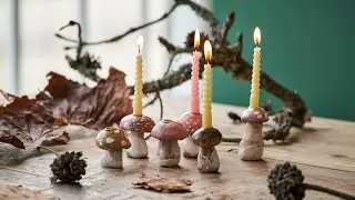 Clay mushroom candle holder – DIY by Søstrene Grene