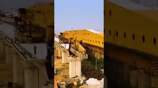 Segmental Box Girder Launching - Modern Bridge Construction #girder #launching #construction #news