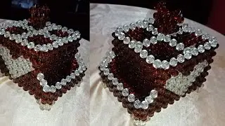 طريقه عمل منظم مكياج خرز أو مقلمه مكتب