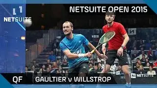 Squash: NetSuite Open 2015 Quarter-Final Highlights - Gaultier v Willstrop