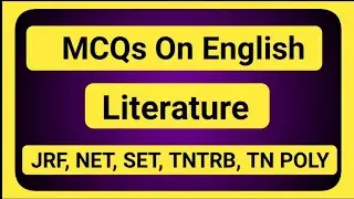MCQs On English Literature | Part 3 | Polytechnic Trb English