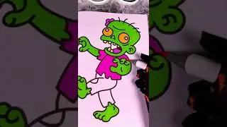 Halloween Coloring | ASMR Satisfying & Relaxing Zombie, Haunted House, Grim Reaper, Voodoo Doll