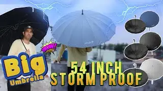 Big And Strong 50 Inch Umbrella 24 Ribs | ISABRELLA | Storm proof | Water Proof | Fancy Big Umbrella