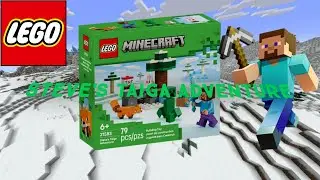 Building and reviewing the Lego Minecraft: Steve's Taiga Adventure set!! #21583