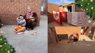 روتين يومى لمامت كنزى 💪طلعنا على السطوح انا وكنزى نتشمس 🥰ونشمس البطاطين معانا 