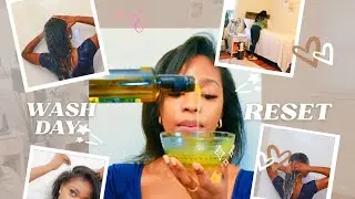 VLOG: Tried Olive Oil as a Pre-Poo on Natural Hair | Wash Day + Sunday Reset + Productive Vlog