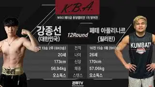 (풀버전) WBO 오리엔탈 페더급 챔피언 1차 방어전 | 강종선(전일복싱) vs 페테 아폴리나르(필리핀) 20211106(Jong Seon Kang vs Pete Apolinar)