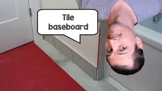 How to install tile baseboard in a bathroom over drywall [the easy way]