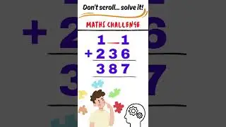 Only Geniuses Can Solve This Addition #brainpuzzle #braintest #maths