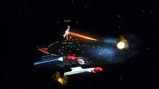 Star Trek Bridge Commander: War Nebula vs Sovereign class, both ways
