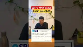 🚨SBI PO Mains Exam Date Out! 🚨