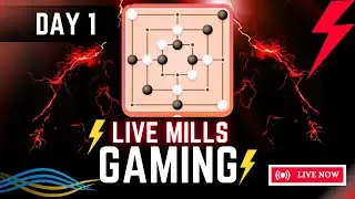 Nine Men's Morris LIVE! | Day 1 Tournament | Mills Gaming Showdown