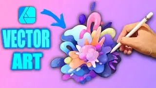 Satisfying vector art | affinity designer | How to draw on ipad #shorts