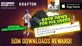 😍 Good News For Ios Users - BGMI Official Announcement For Ios Users | 50M Download Rewards