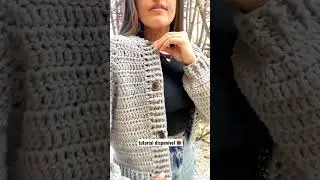 Casaco topdown de croch&ecirc;