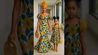 mom and daughter  African dresses #latestafricaprint #fashion #gracefulfashion #ankarakitenge