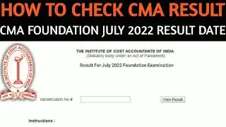 CMA Foundation June 2022 Result Date | How To Check CMA Result | CMA Foundation Result Latest Update
