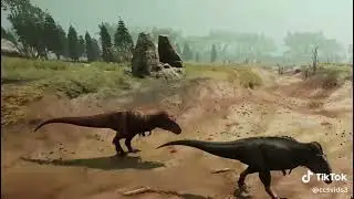 path of titans titan vs rex