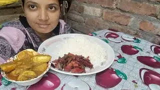 Bigbites, Eating Rice with Spicy 🔥🥵 Duck Egg Kosha.