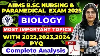 AIIMS Bsc Nursing entrance exam previous year question paper - Analysis | Biology
