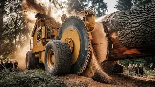 Big Tree Felling Skills And Modern Forestry Technology #3