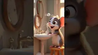 Remy morning #cartoon #animation #cute #animated #animals #rat #story #toothbrush #meow #shorts