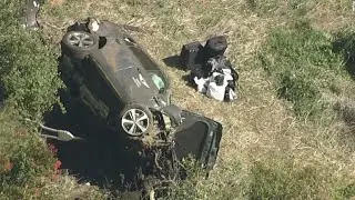 Tiger Woods Seriously Injured in Car Crash Jaws of Life Used to Free Him