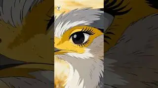 The Bird with the Longest Lashes 🦅💄 #shorts  #nature  #science #facts
