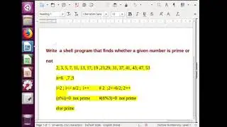 Shell program to find whether given number is prime or not in Linux operating system Hindi