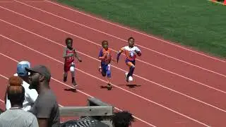 8u Conner Brown 18.51s 100m Heat 1 Dekalb County Track & Field Meet 3