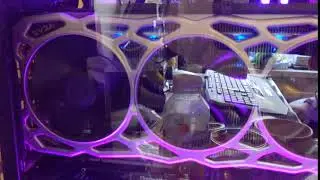 One fan spinning fast on startup.