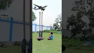 July 13, 2023 Airplane crash by Long legs - Funny vfx magic video