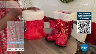 Winter Lane Illuminated Santa Boots