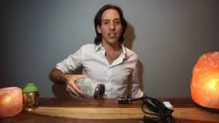 Unpackaging a white Himalayan salt lamp from Healing Himalayas
