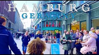 Hamburg, Germany 🇩🇪 | Beautiful 🤩 Early Spring Afternoon Walking Tour | 4K 60fps