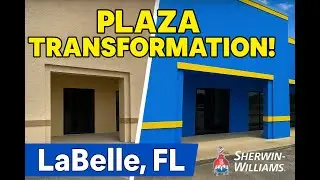 Transforming a Plaza in LaBelle, FL with Sherwin-Williams Super Paint!
