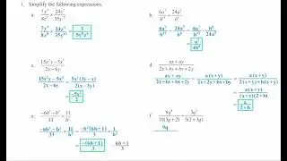 Algebraic Fractions and Formulae/Q1