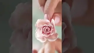 Creating clay ROSE #shorts  #coldporcelain #clayflowers