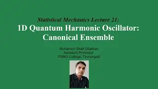 System of 1D Quantum Harmonic Oscillators: Canonical Ensemble